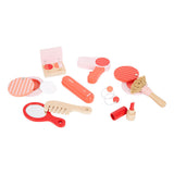 Kleiner Fuß Holz Retro -Spiel Make -up im Koffer - afbeelding 4
