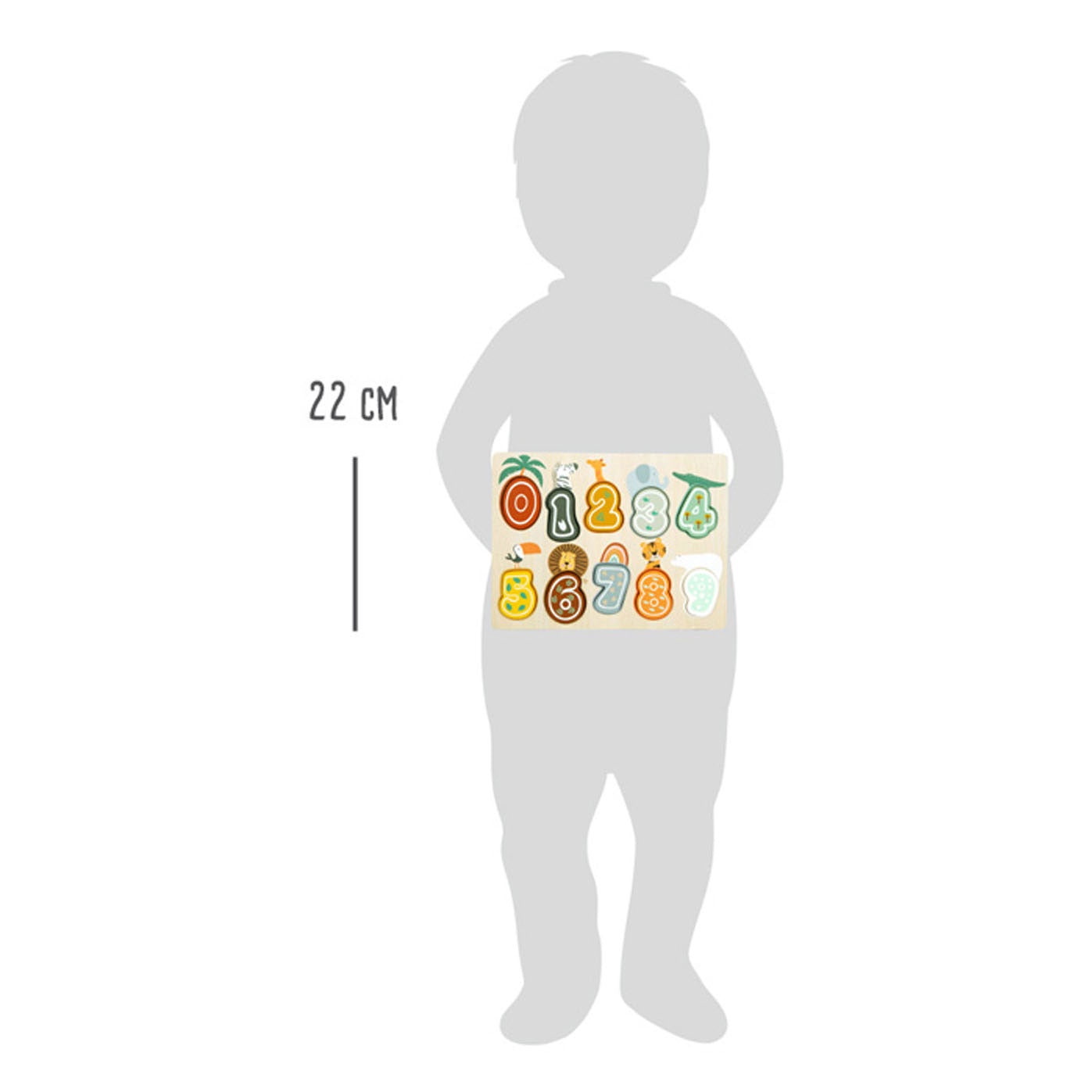 Kleine Fußhölzernummer Puzzle -Safari
