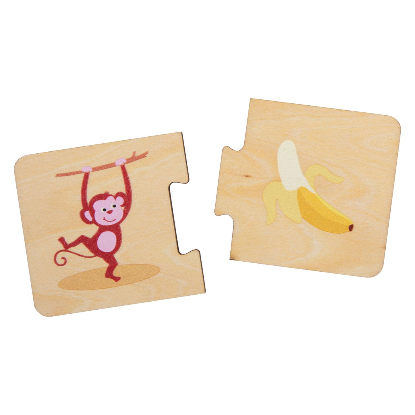 Kleine Fußpuzzle -Tiere und ihr Essen