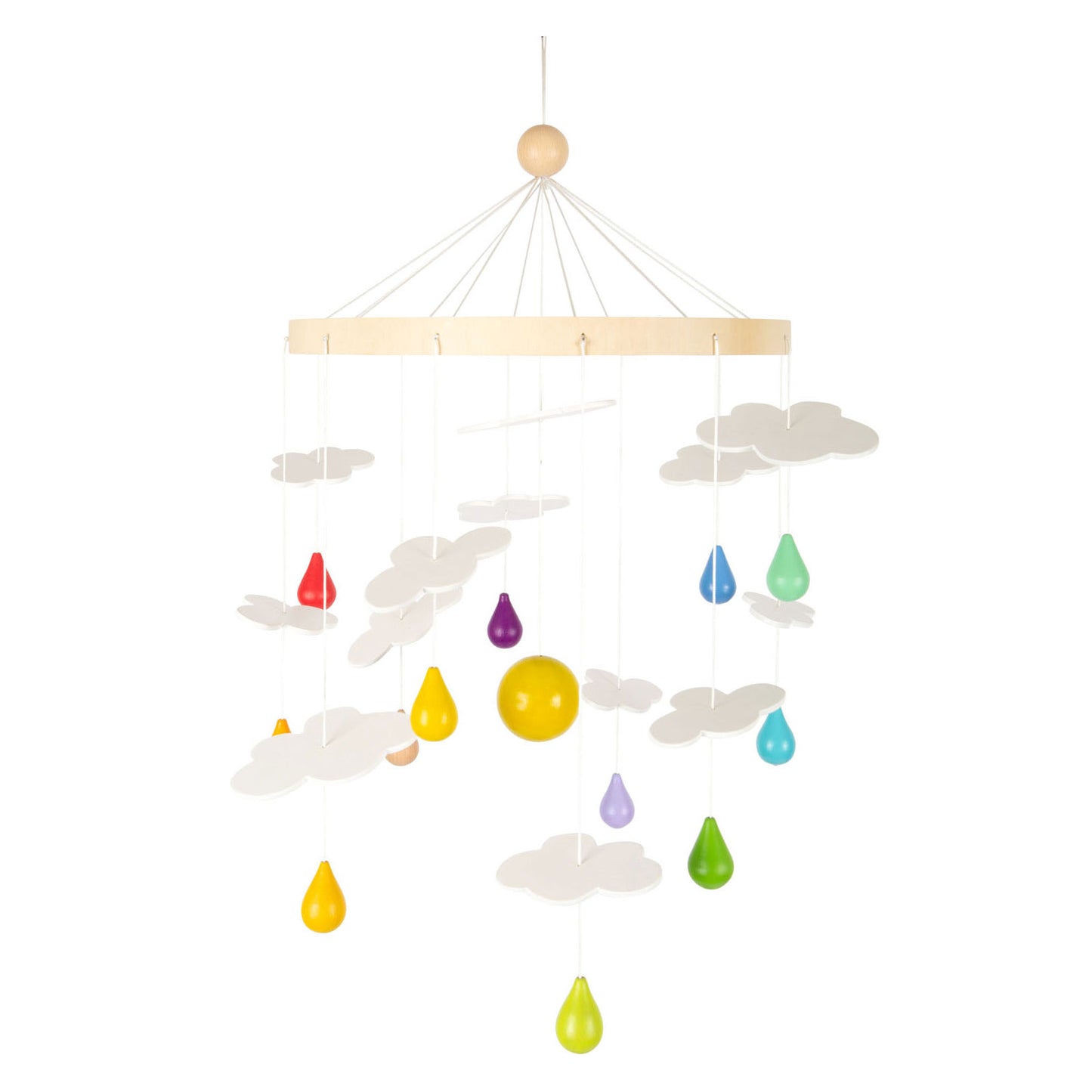 Kleiner Fuß Holz Baby Mobile Regenbogen