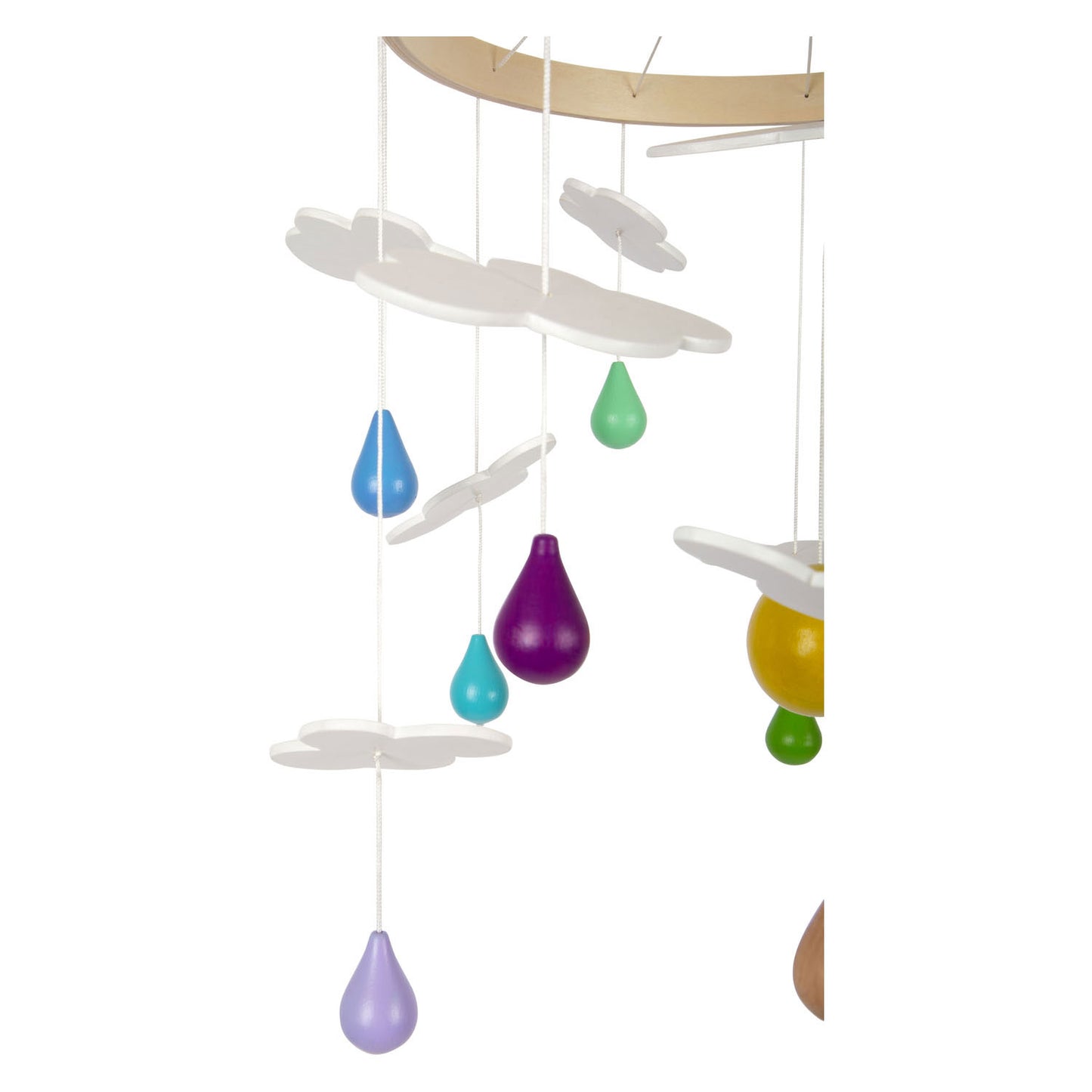 Kleiner Fuß Holz Baby Mobile Regenbogen
