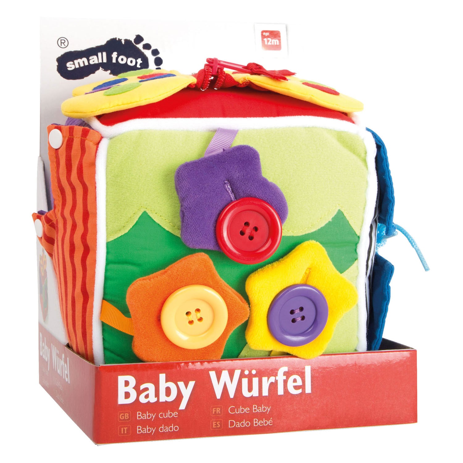 Kleiner Fuß Baby Würfel Natur Plüsch