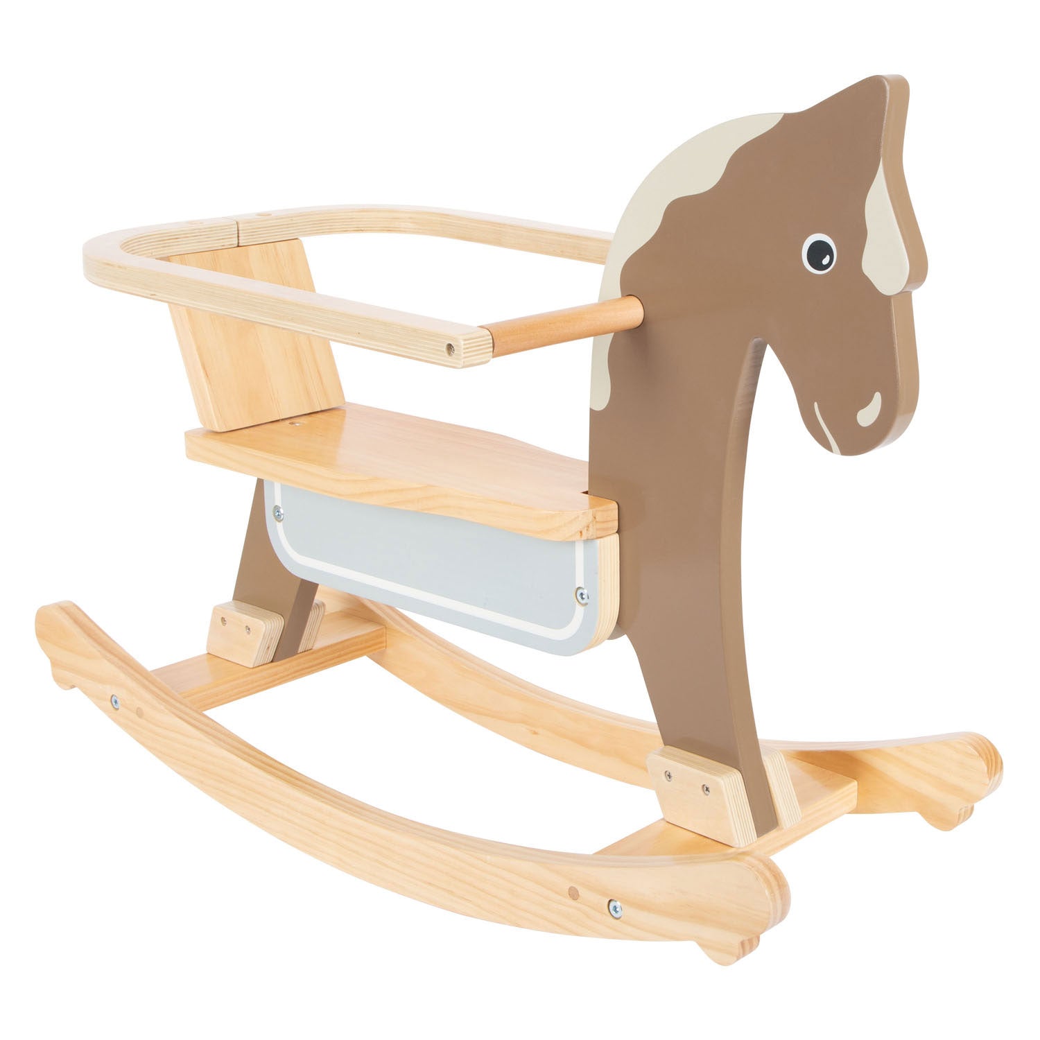 Kleines Fußfelsen Pferd mit Sitzbraun