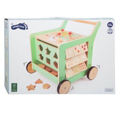 Kleiner Fuß Holz Baby Walker Aktivität Center Pastellgrün