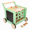 Kleiner Fuß Holz Baby Walker Aktivität Center Pastellgrün