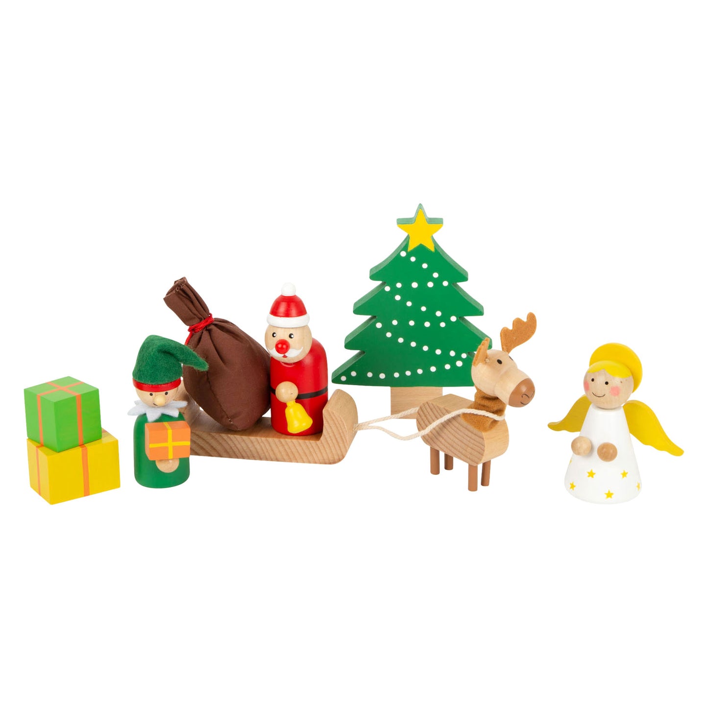 Kleine Fußholztiere Weihnachten im Waldspiel, 17dlg.