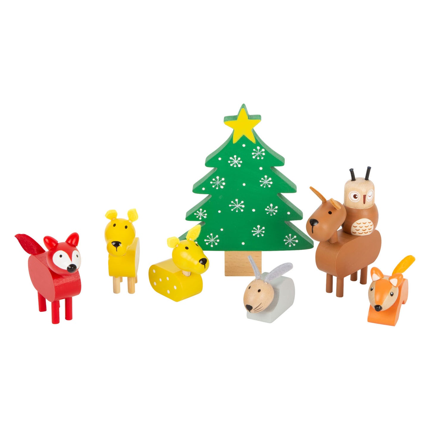 Kleine Fußholztiere Weihnachten im Waldspiel, 17dlg.