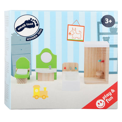 Kleiner Fuß Holz Dollhouse Möbel Badezimmer, 4dlg.