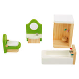 Kleiner Fuß Holz Dollhouse Möbel Badezimmer, 4dlg. - afbeelding 4