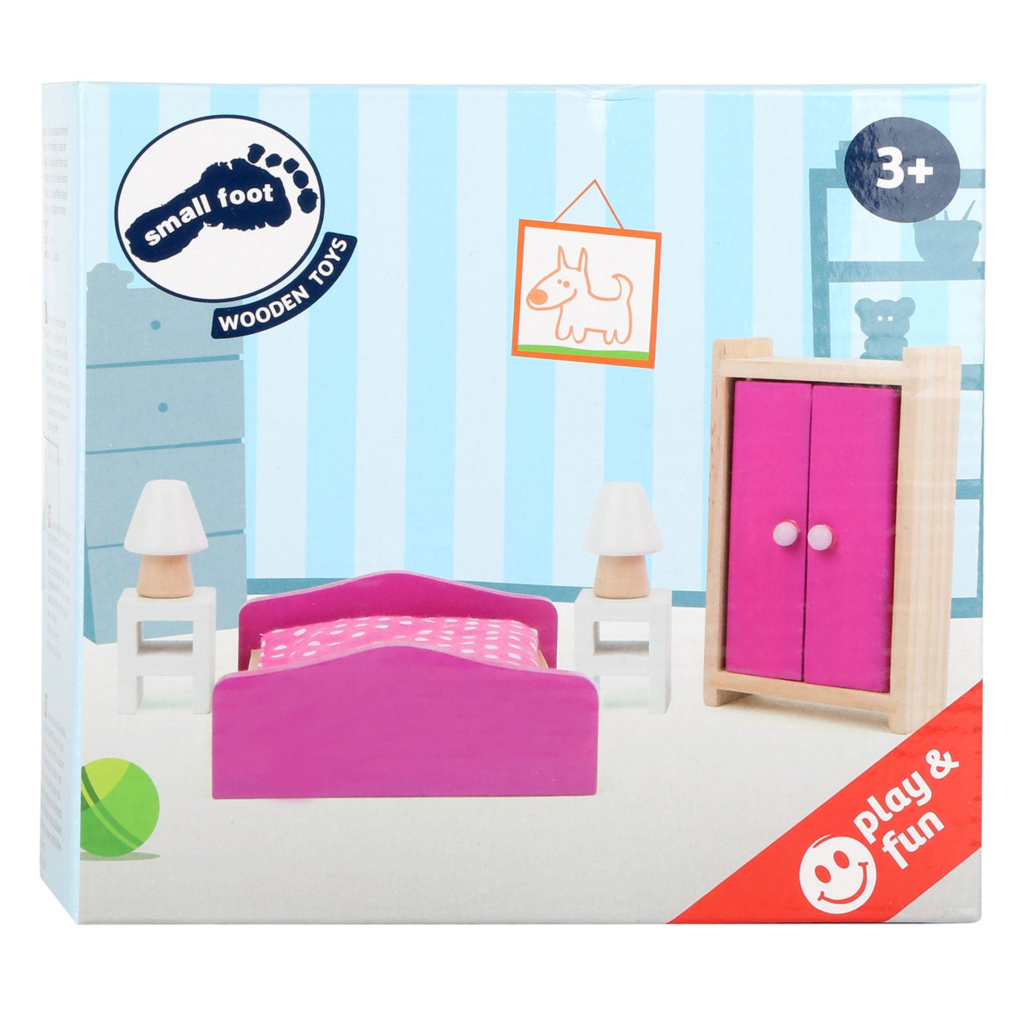 Kleiner Fuß Holz Puppenhaus Möbel Schlafzimmer, 6dlg.