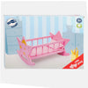 Kleiner Fuß Holzpuppenbett Stern rosa