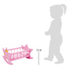 Kleiner Fuß Holzpuppenbett Stern rosa