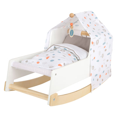 Kleiner Fuß hölzerner Schwung Puppenbett kleine Knopf