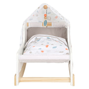 Kleiner Fuß hölzerner Schwung Puppenbett kleine Knopf - afbeelding 3