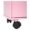 Kleiner Fuß Holzpuppengarderobe rosa