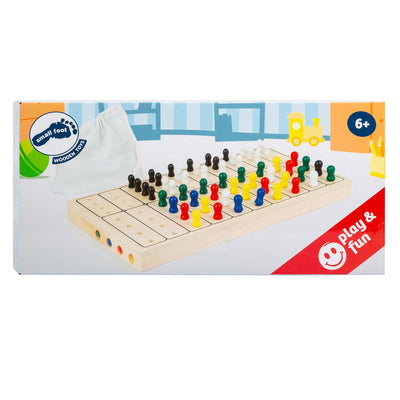 Kleiner Fußgeheimcode Holzbrettspiel