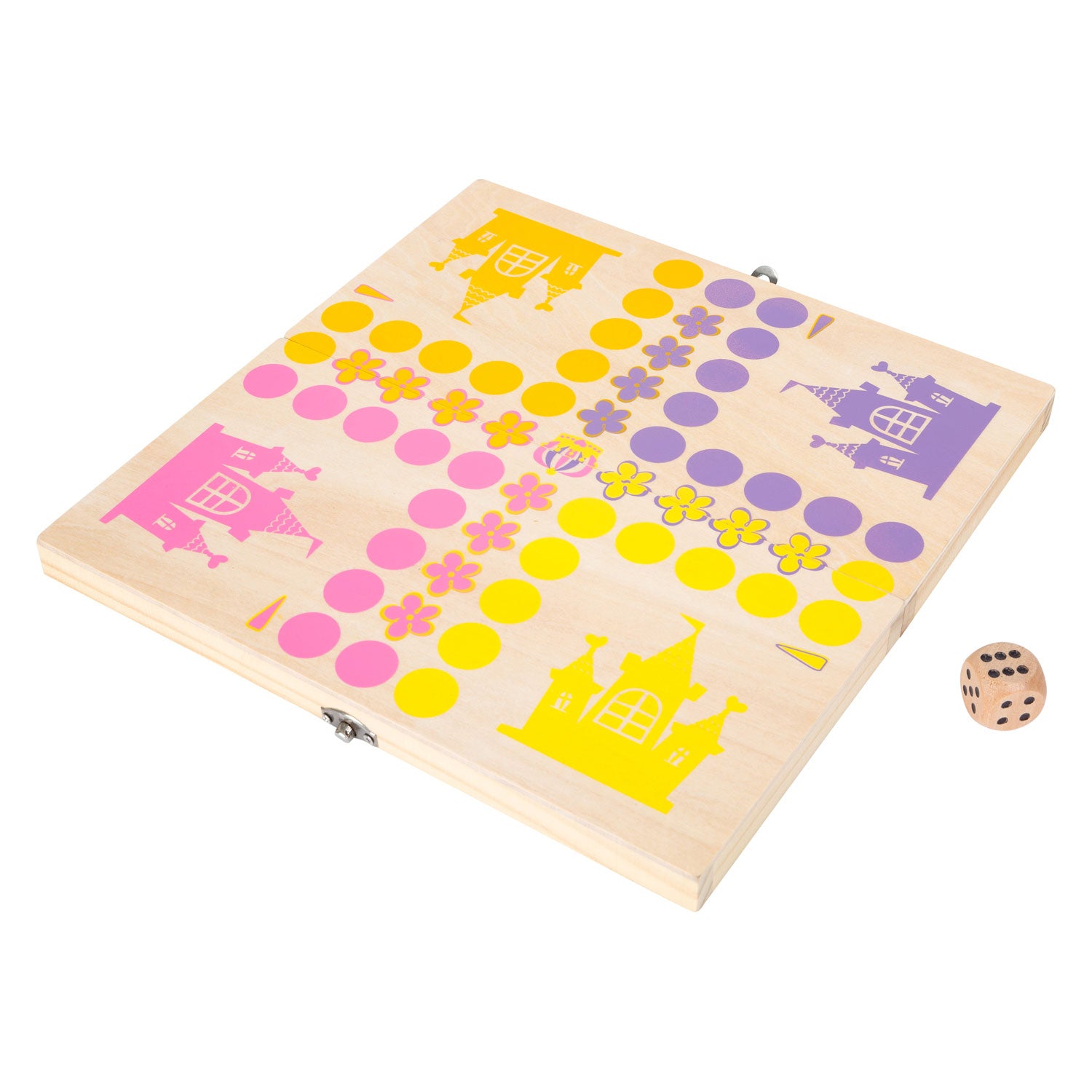 Kleiner Fuß Holz Ludo -Spielprinzessin