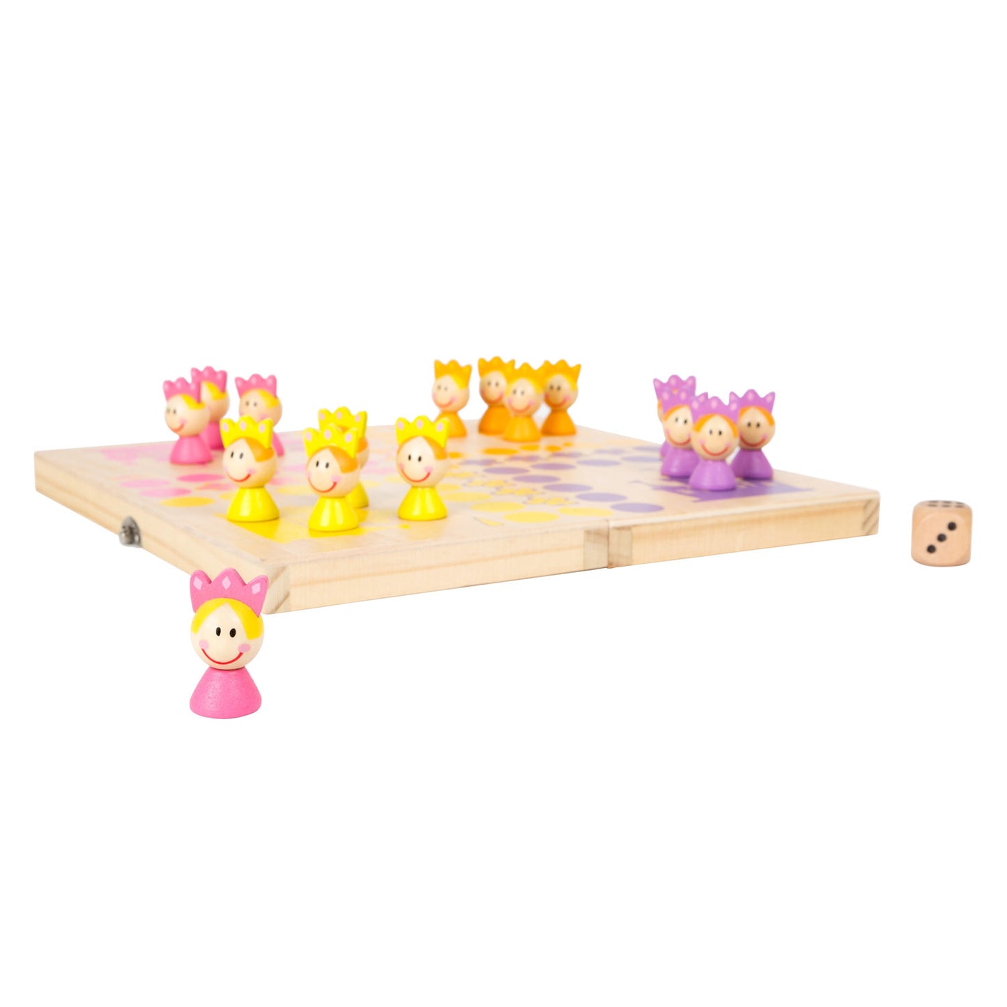 Kleiner Fuß Holz Ludo -Spielprinzessin