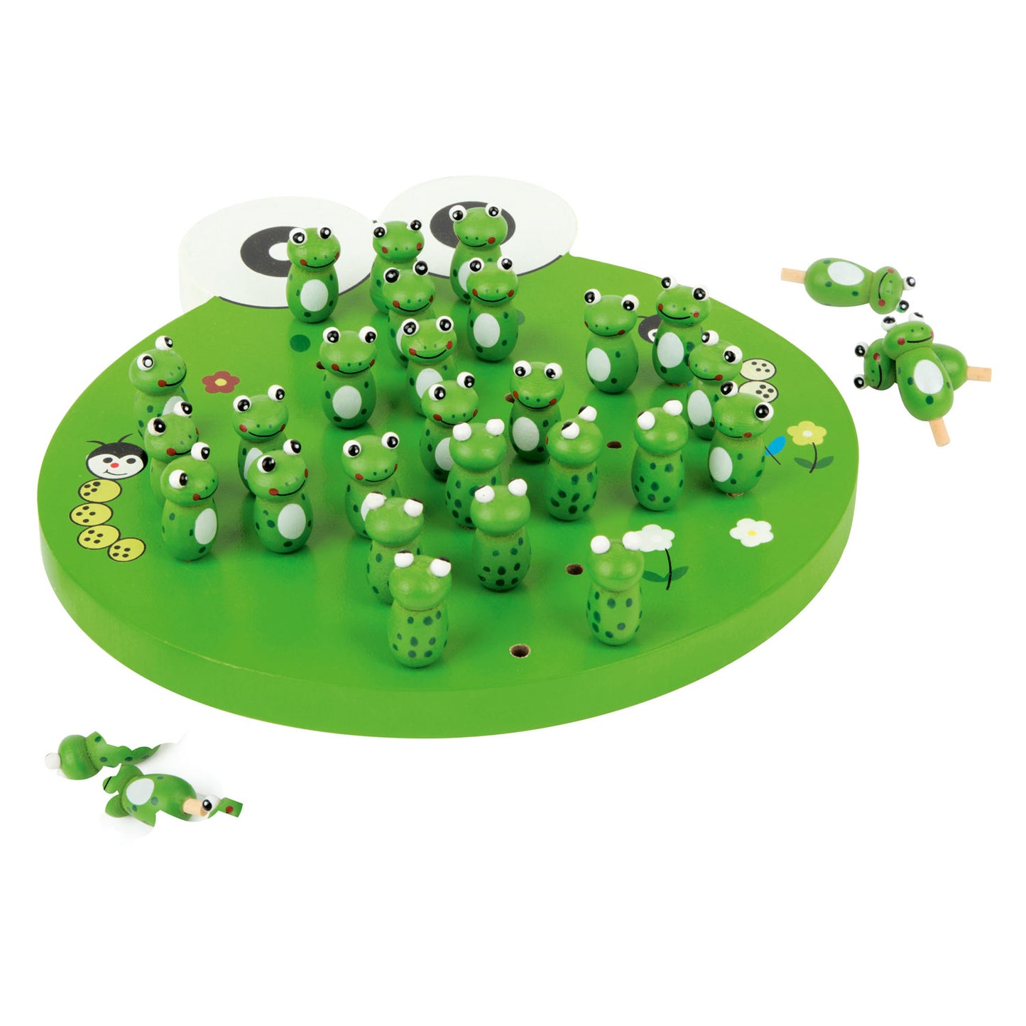 Kleiner Fuß Holz Solitaire Frosch