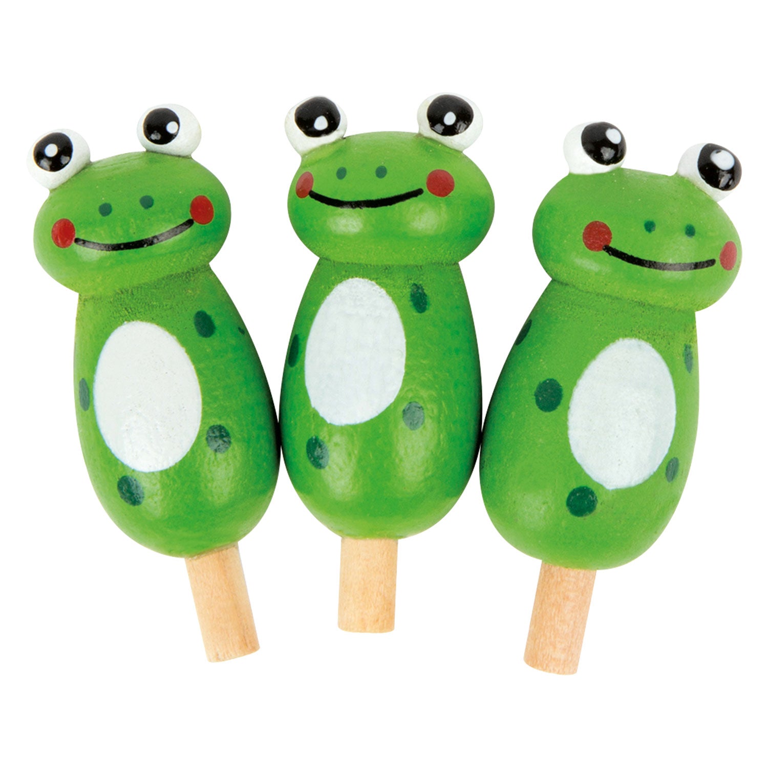 Kleiner Fuß Holz Solitaire Frosch