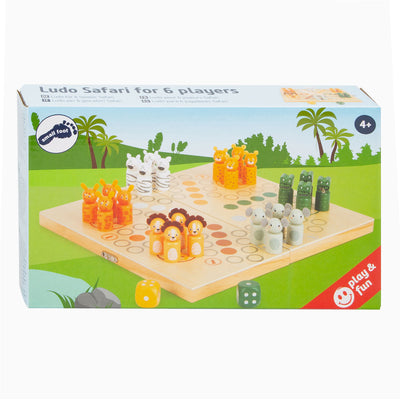 Kleiner Fuß Holz Ludo Game 6 Spieler