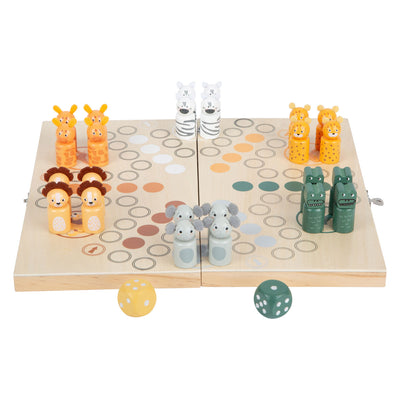 Kleiner Fuß Holz Ludo Game 6 Spieler