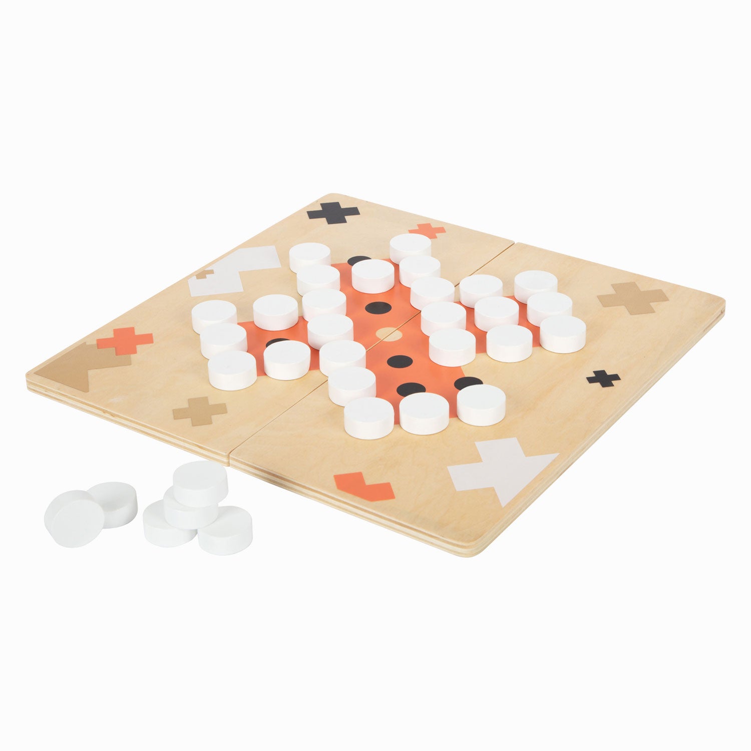 Kleiner Fuß Houten Solitaire und Molenspel Golden Edition