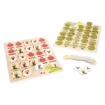 Kleines Fußholzbrettspiel Vermutet wer