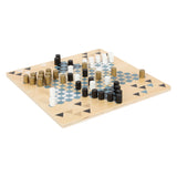 Kleine Fußbarrikade und Halma Holzbrettspiel 2in1 - afbeelding 1