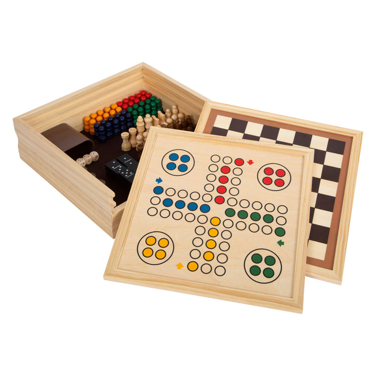 Kleine Fußholzspiele 7 Klassiker in Aufbewahrungsbox