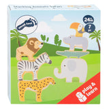 Kleiner Fuß Holz Safaridier Balanspel, 7dlg. - afbeelding 2