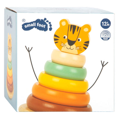 Kleiner Fuß Holzstapelstapel Tiger, 7dlg.