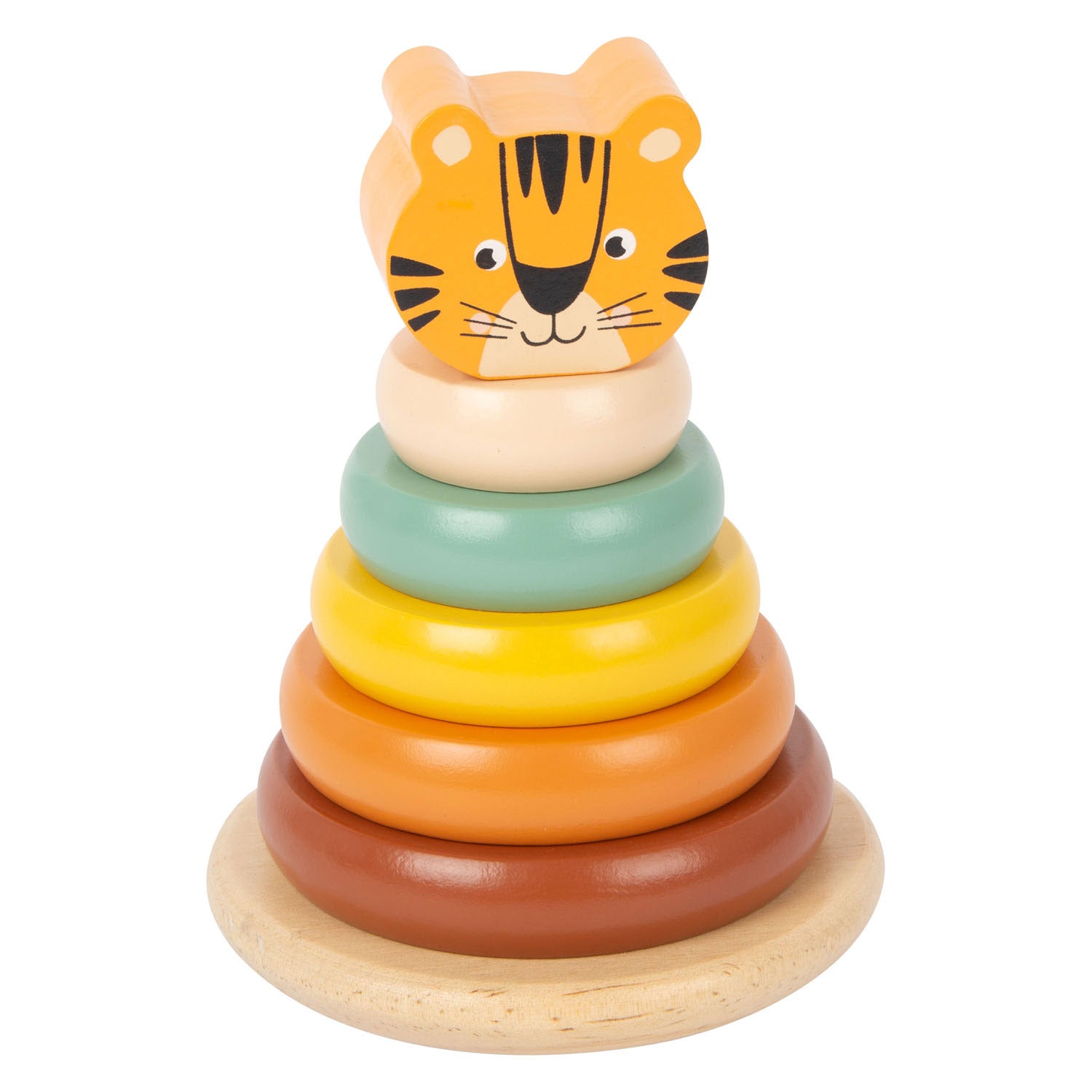 Kleiner Fuß Holzstapelstapel Tiger, 7dlg.
