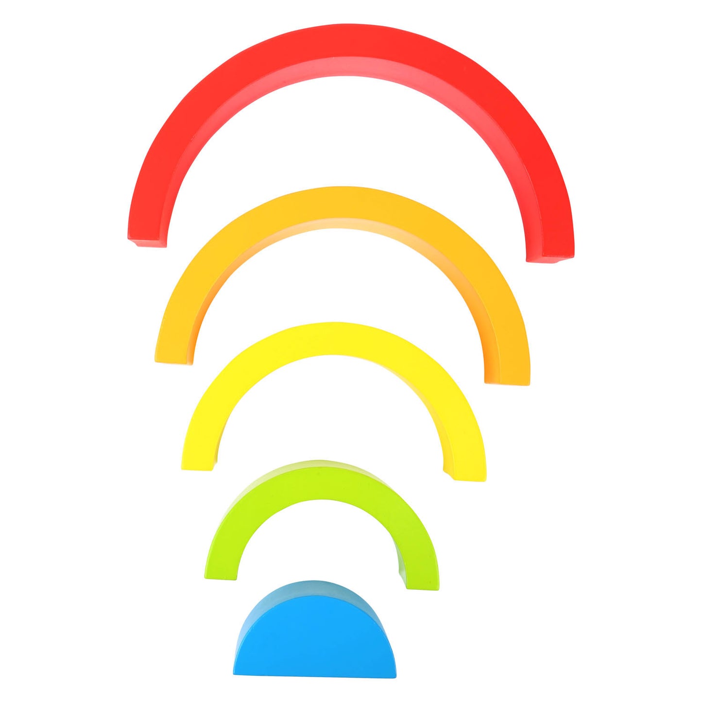 Kleine Fußhölzern Bausteine ​​Regenbogen, 5dlg.