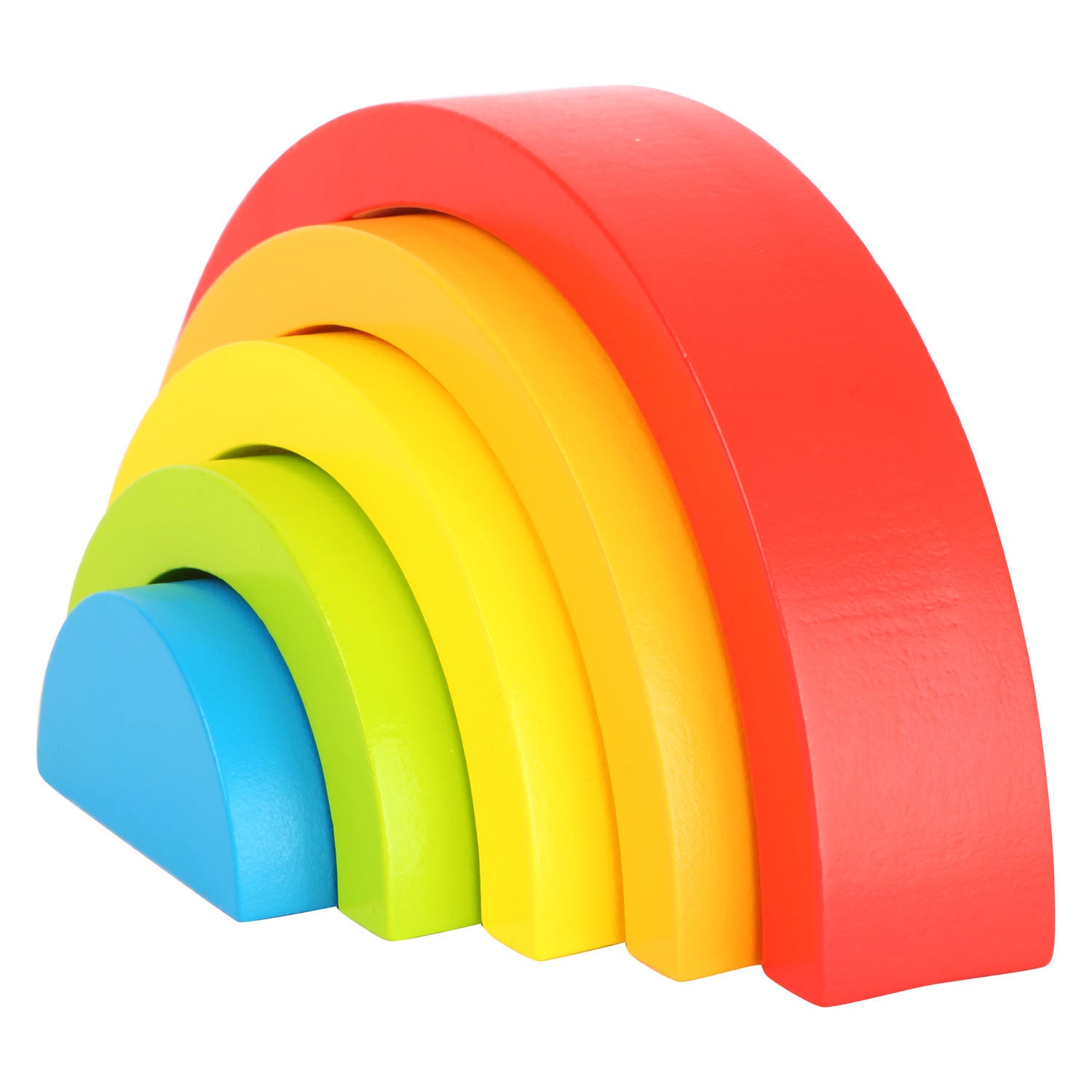 Kleine Fußhölzern Bausteine ​​Regenbogen, 5dlg.