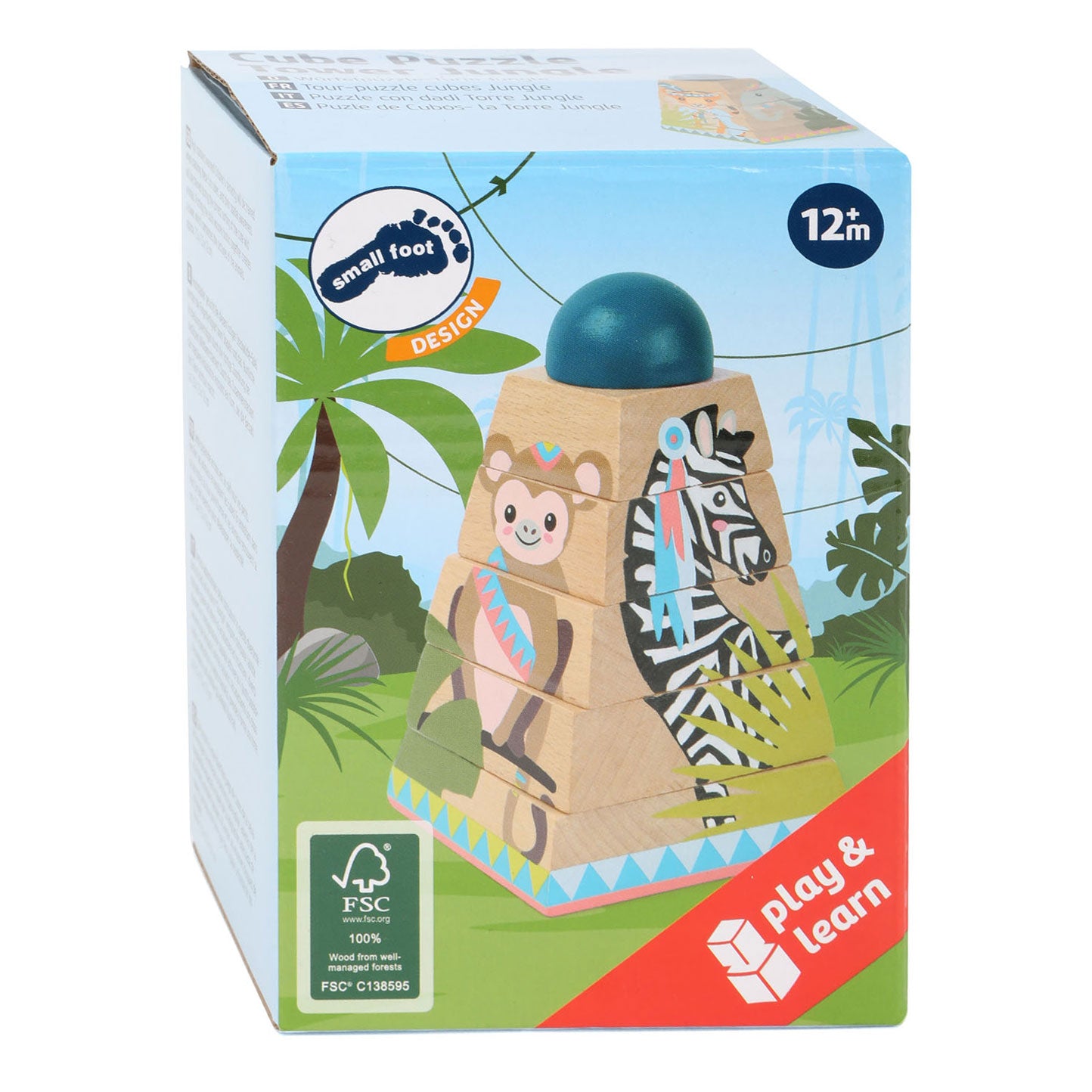 Kleiner Fußhölzernstapelstapel -Dschungel, 6dlg.