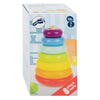 Kleiner Fuß Holzstapel -Turm Regenbogen, 7dlg.