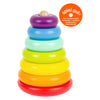 Kleiner Fuß Holzstapel -Turm Regenbogen, 7dlg.
