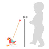Kleiner Fußholz -Push -Figur Papagei Lori mit Stock - afbeelding 3