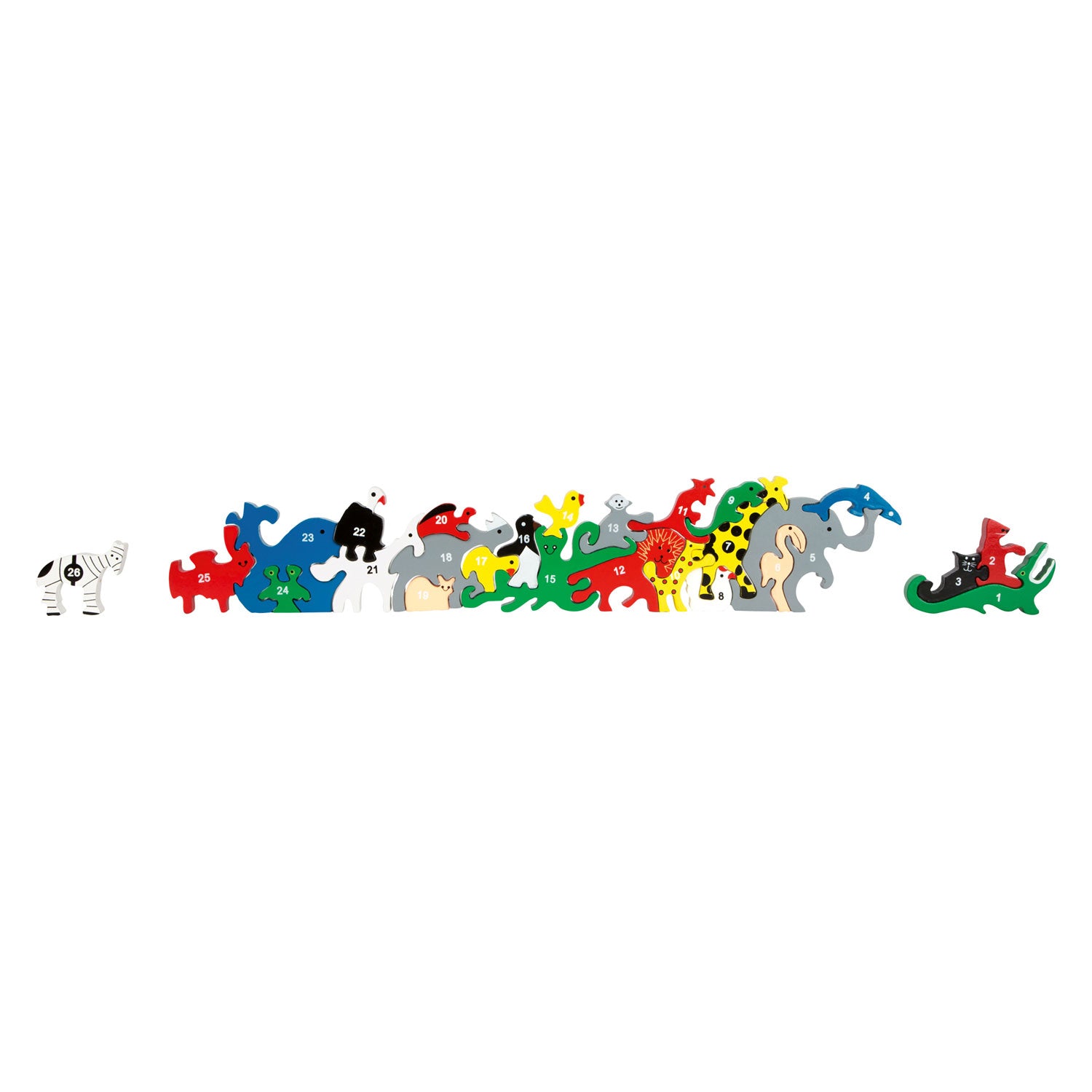 Kleine Fußtiere Buchstaben und Figuren balancieren Spiel, 26dlg.