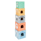 Kleiner Fußstapel -Turm mit Waldtieren Pastell, 10dlg. - afbeelding 4