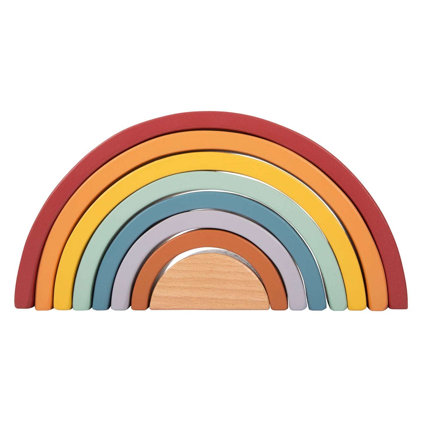 Kleiner Fuß Holz Regenbogenbaubögen mit Ball,
