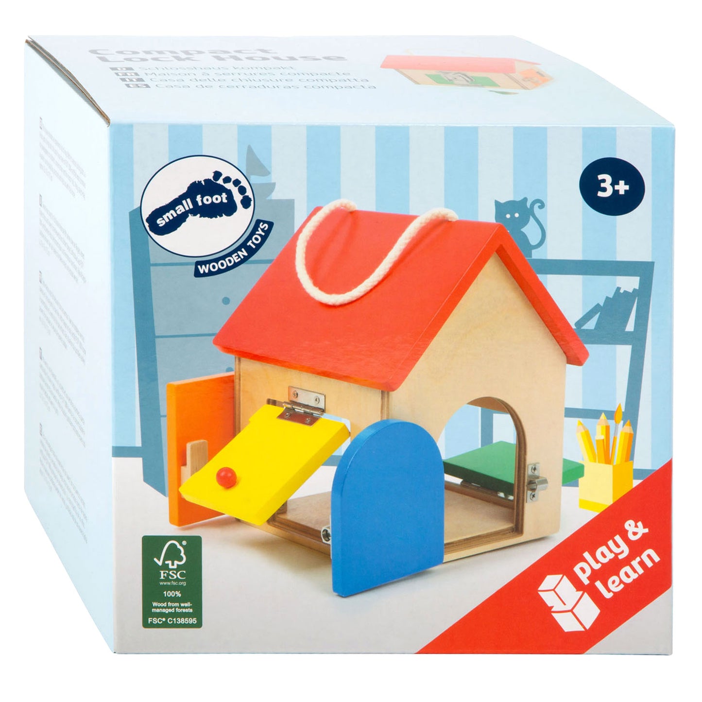 Kleines Fußholzhaus mit Gräben, 9dlg.