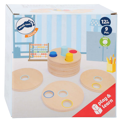 Kleiner Fuß Holz Stapelspiel Logisteck Bildung, 9dlg.