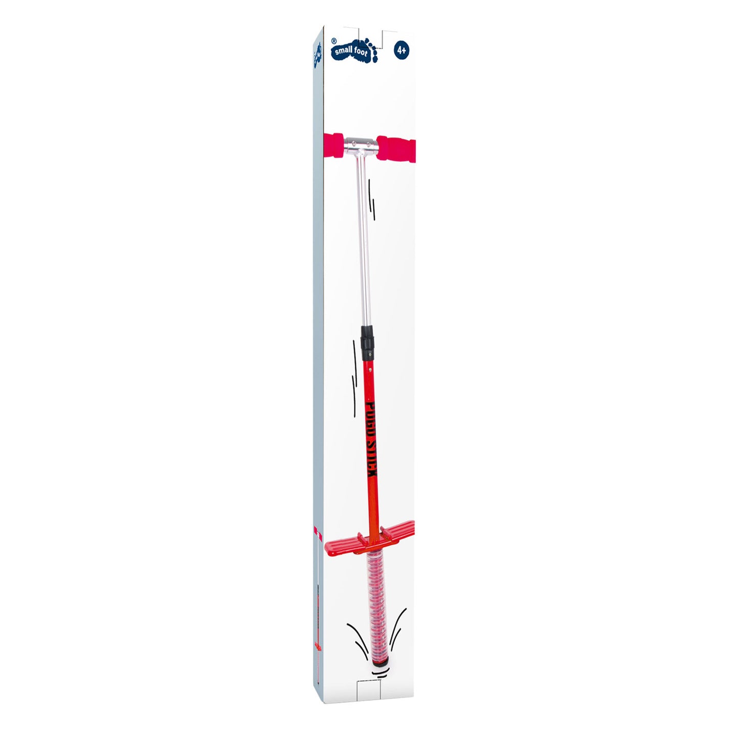 Kleiner Fußpogo kleben rot