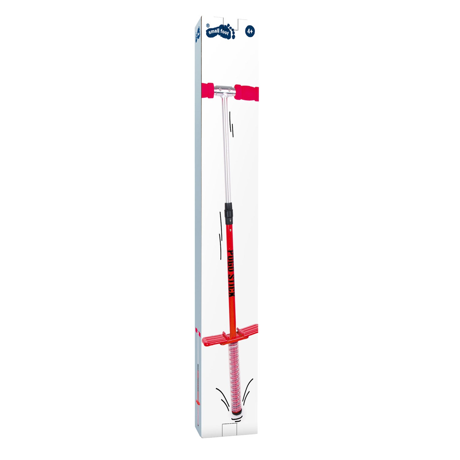 Kleiner Fußpogo kleben rot