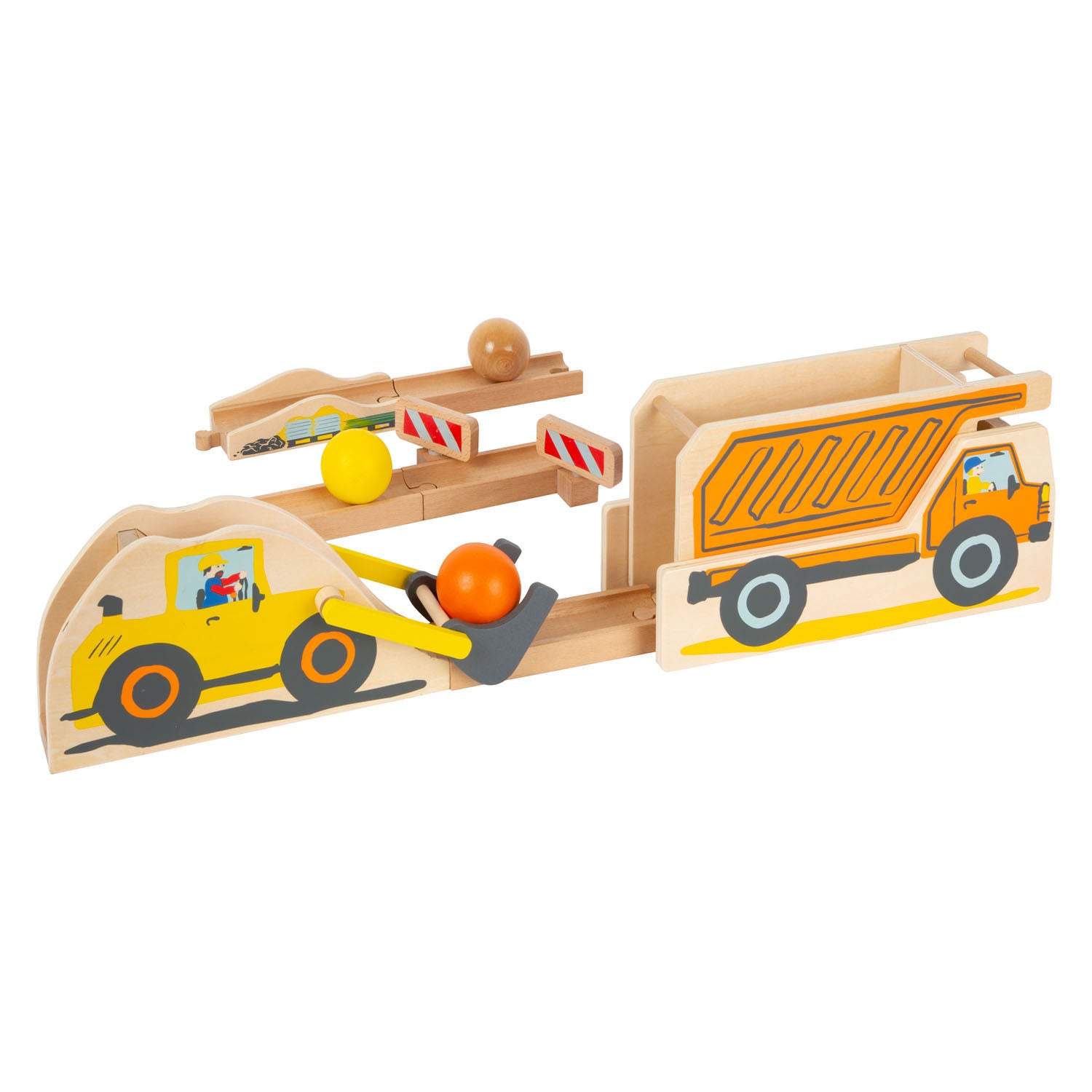 Kleiner Fuß Holz Knikkerbaan Junior Bouwplaats, 10dlg.