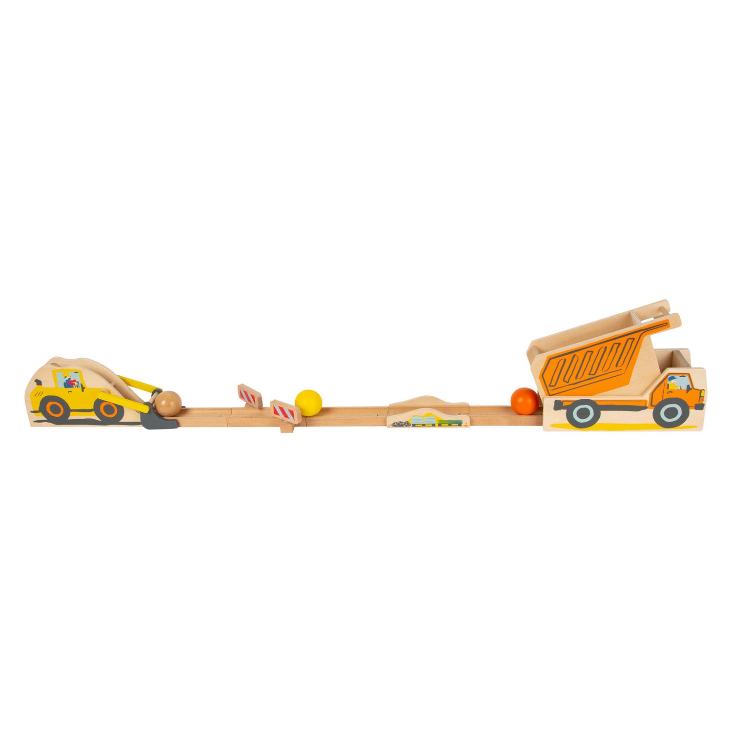 Kleiner Fuß Holz Knikkerbaan Junior Bouwplaats, 10dlg.