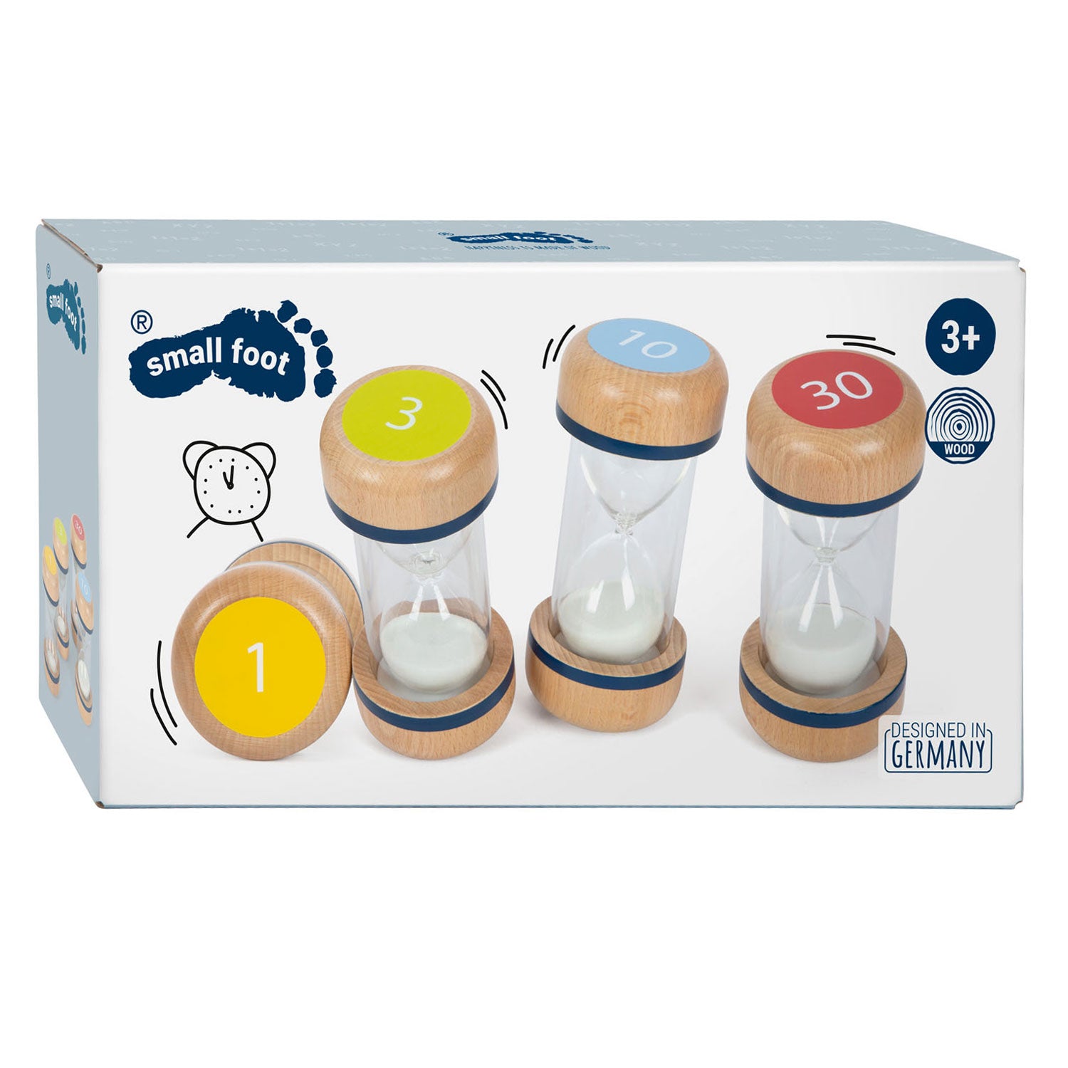 Kleine Fußhölzernuhr XL Set, 4dlg.