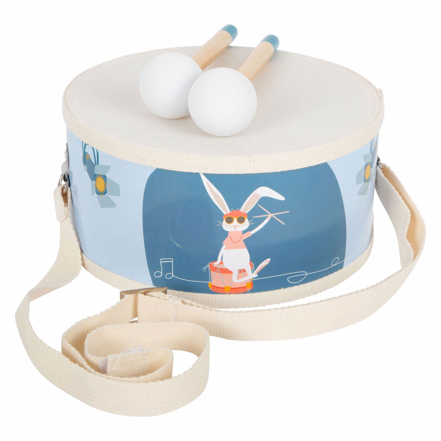 Kleine Fußhölzer Drum Groovy Beats mit Stöcken, 3dlg.